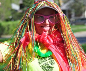 Serena Front Portrait 2025 short hair, glasses, blue top